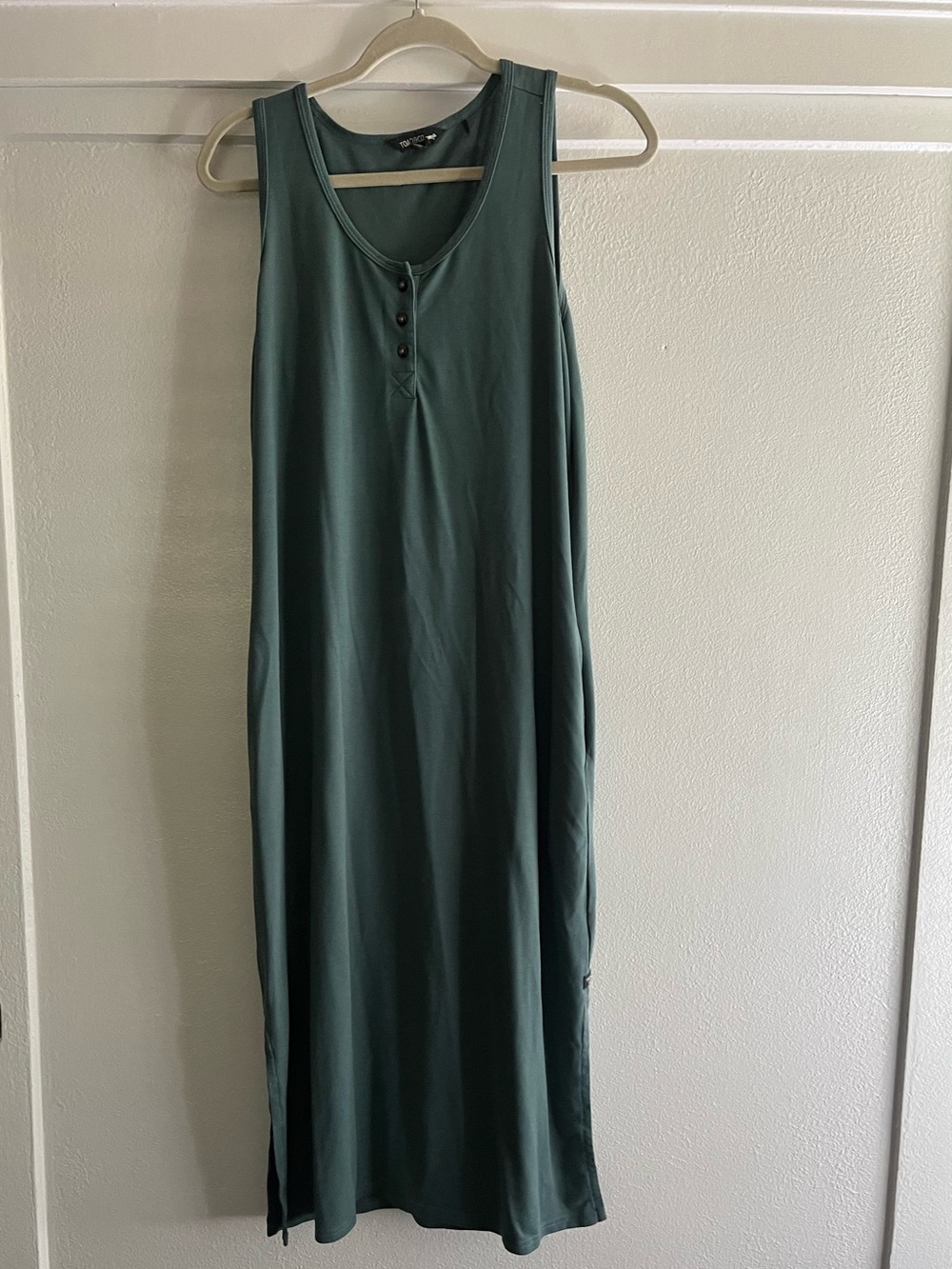 Toad&Co Green Ribbed Shirt Dress sz L